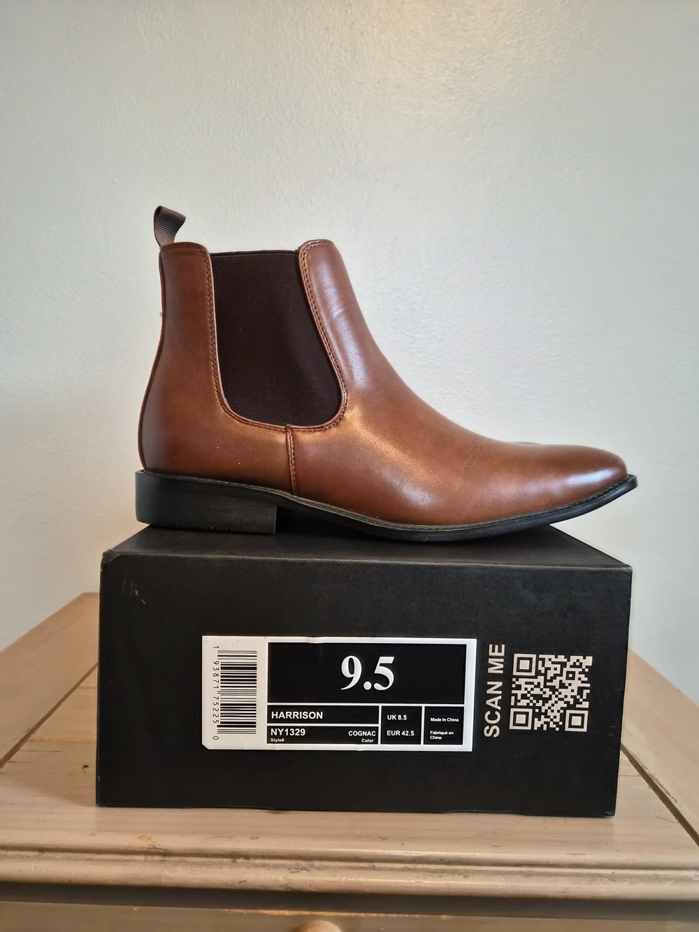 Men's NY&C Chelsea Boot in Cognac Brown